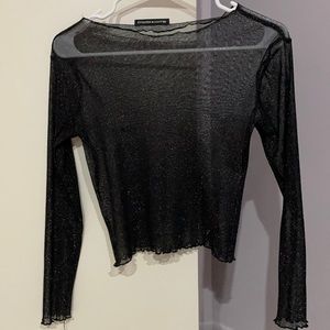 Brandy Melville sparkly mesh shirt